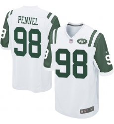 Men's Nike New York Jets #98 Mike Pennel Game White NFL Jersey