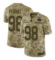 Men's Nike New York Jets #98 Mike Pennel Limited Camo 2018 Salute to Service NFL Jersey