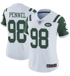 Women's Nike New York Jets #98 Mike Pennel Elite White NFL Jersey