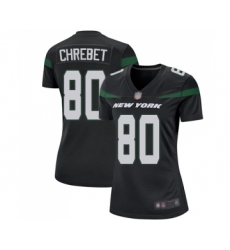 Women's New York Jets #80 Wayne Chrebet Game Black Alternate Football Jersey