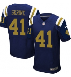 Men's Nike New York Jets #41 Buster Skrine Elite Navy Blue Alternate NFL Jersey