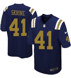 Men's Nike New York Jets #41 Buster Skrine Game Navy Blue Alternate NFL Jersey