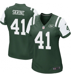 Women's Nike New York Jets #41 Buster Skrine Game Green Team Color NFL Jersey
