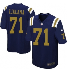 Youth Nike New York Jets #71 Ben Ijalana Elite Navy Blue Alternate NFL Jersey