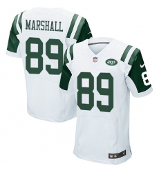 Men's Nike New York Jets #89 Jalin Marshall Elite White NFL Jersey