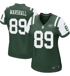 Women's Nike New York Jets #89 Jalin Marshall Game Green Team Color NFL Jersey
