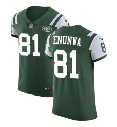 Men's Nike New York Jets #81 Quincy Enunwa Elite Green Team Color NFL Jersey