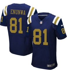 Men's Nike New York Jets #81 Quincy Enunwa Elite Navy Blue Alternate NFL Jersey