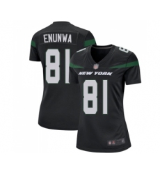 Women's New York Jets #81 Quincy Enunwa Game Black Alternate Football Jersey