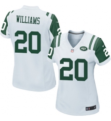 Women's Nike New York Jets #20 Marcus Williams Game White NFL Jersey