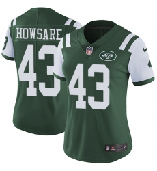 Women's Nike New York Jets #43 Julian Howsare Elite Green Team Color NFL Jersey