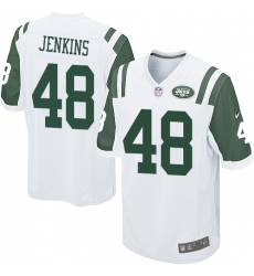 Men's Nike New York Jets #48 Jordan Jenkins Game White NFL Jersey