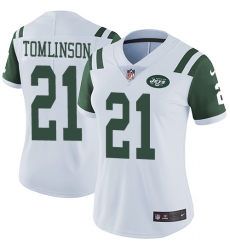 Women's Nike New York Jets #21 LaDainian Tomlinson Elite White NFL Jersey