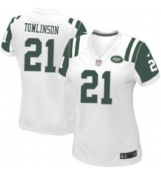 Women's Nike New York Jets #21 LaDainian Tomlinson Game White NFL Jersey