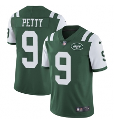 Youth Nike New York Jets #9 Bryce Petty Elite Green Team Color NFL Jersey