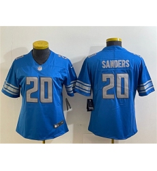 Women's Detroit Lions #20 Barry Sanders Blue Vapor Limited Stitched Football Jersey
