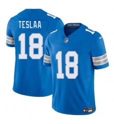 Men's Detroit Lions #18 Isaac TeSlaa Blue 2025 Draft F.U.S.E. Vapor Limited Football Stitched Jersey