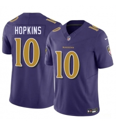 Men's Baltimore Ravens #10 DeAndre Hopkins Purple 2025 F.U.S.E. Vapor Limited Football Jersey