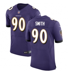 Men's Nike Baltimore Ravens #90 Za'Darius Smith Purple Team Color Vapor Untouchable Elite Player NFL Jersey