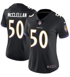 Women's Nike Baltimore Ravens #50 Albert McClellan Elite Black Alternate NFL Jersey