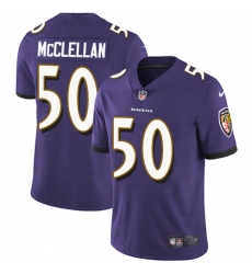 Youth Nike Baltimore Ravens #50 Albert McClellan Elite Purple Team Color NFL Jersey