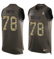 Men's Nike Buffalo Bills #78 Bruce Smith Limited Green Salute to Service Tank Top NFL Jersey