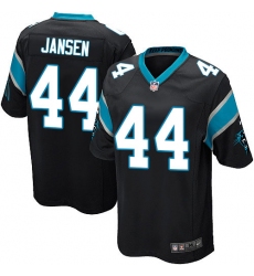Men's Nike Carolina Panthers #44 J.J. Jansen Game Black Team Color NFL Jersey