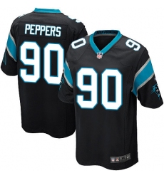 Men's Nike Carolina Panthers #90 Julius Peppers Game Black Team Color NFL Jersey