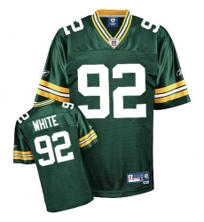 Reebok Green Bay Packers #92 Reggie White Green Team Color Premier EQT Throwback NFL Jersey