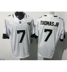 Men's Jacksonville Jaguars #7 Brian Thomas Jr White 2025 F.U.S.E. Vapor Limited Football Stitched Jersey