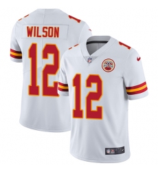 Men's Nike Kansas City Chiefs #12 Albert Wilson White Vapor Untouchable Limited Player NFL Jersey