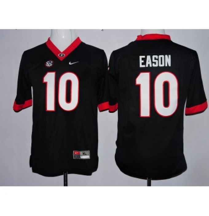 Georgia Bulldogs 10 Jacob Eason Black Youth College Football Jersey