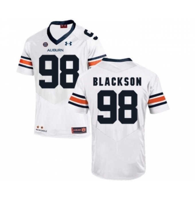 Auburn Tigers 98 Angelo Blackson White College Football Jersey