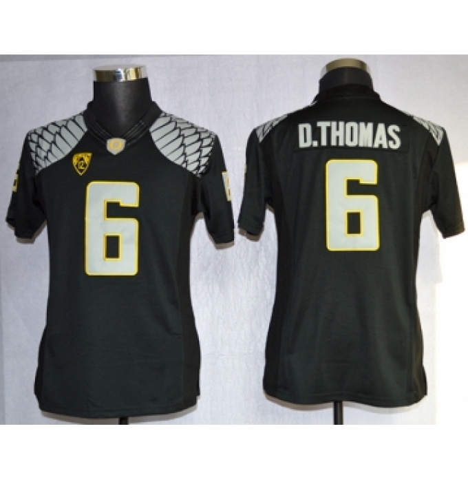 Oregon Ducks 6 D.Thomas Black Limited Women Jerseys