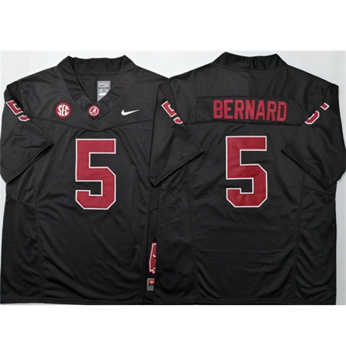 Men's Alabama Crimson Tide #5 Germie Bernard Black F.U.S.E Stitched Football Jersey