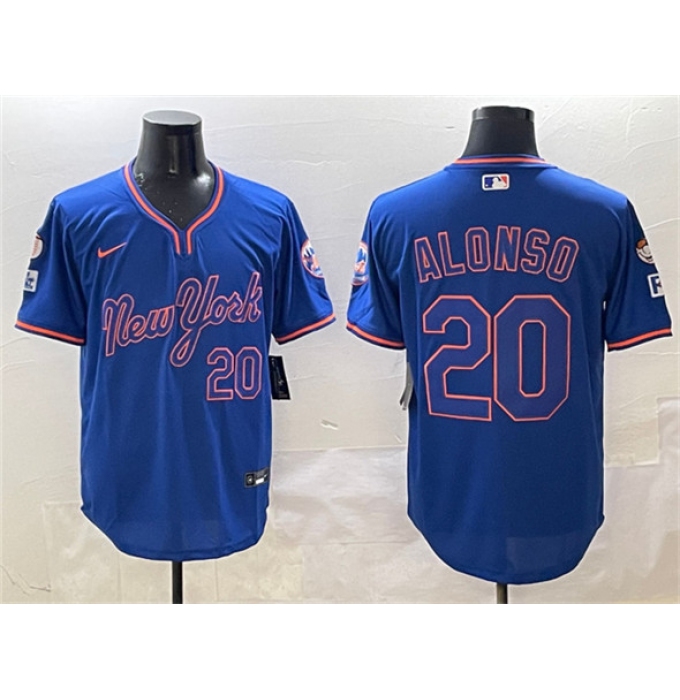 Men's New York Mets #20 Pete Alonso Royal 2025 Spring Training Stitched Baseball Jersey