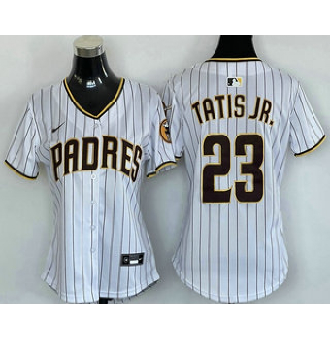 Women's San Diego Padres #23 Fernando Tatis Jr White Limited Cool Base Jersey