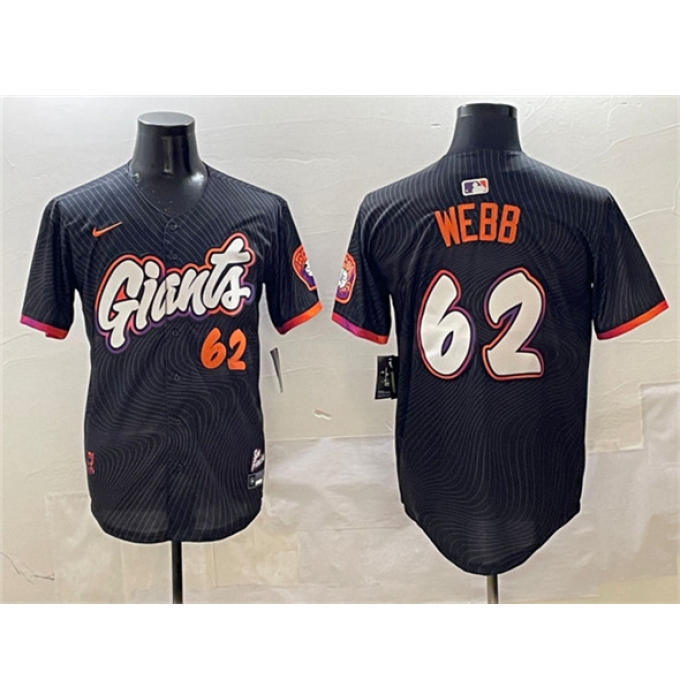 Men's San Francisco Giants #62 Logan Webb Anthracite 2025 City Connect Limited Stitched Baseball Jersey
