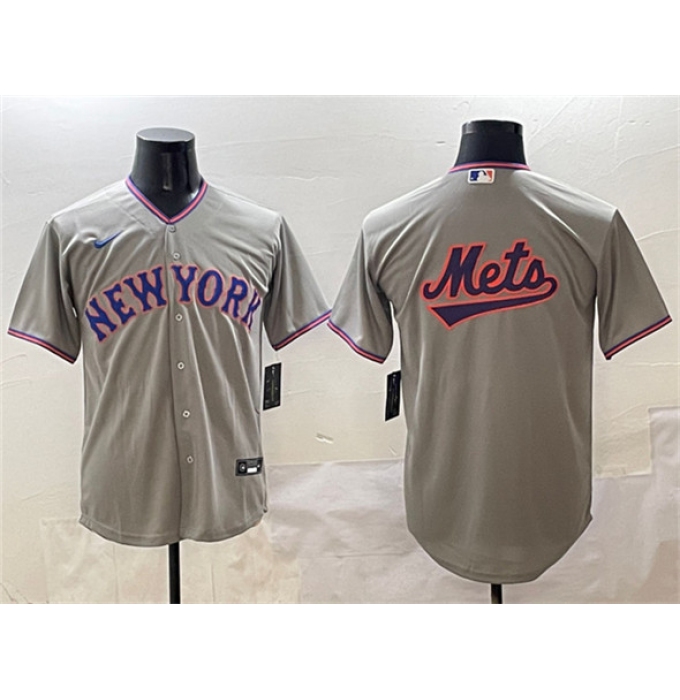 Men's New York Mets Blank Gray 2025 Limited Stitched Baseball Jersey