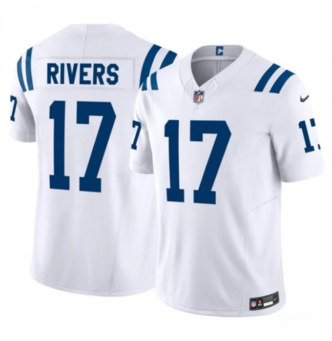 Men's Indianapolis Colts #17 Philip Rivers White 2025 F.U.S.E. Vapor Limited Football Stitched Jersey
