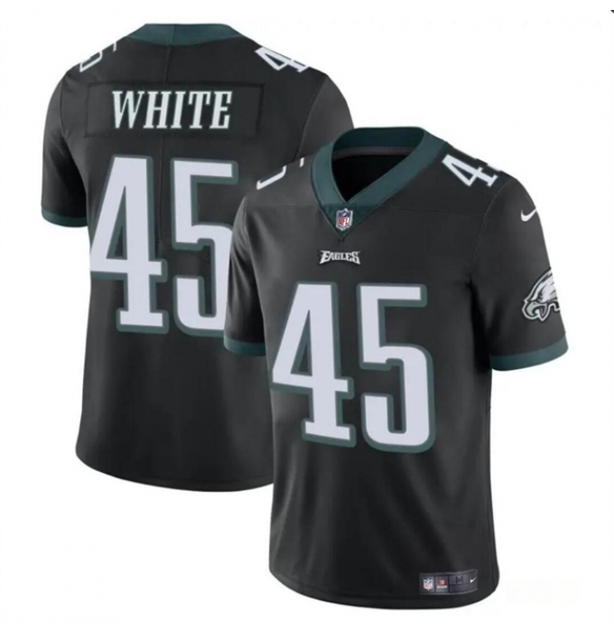 Men's Philadelphia Eagles #45 Devin White Black Vapor Untouchable Limited Football Stitched Jersey