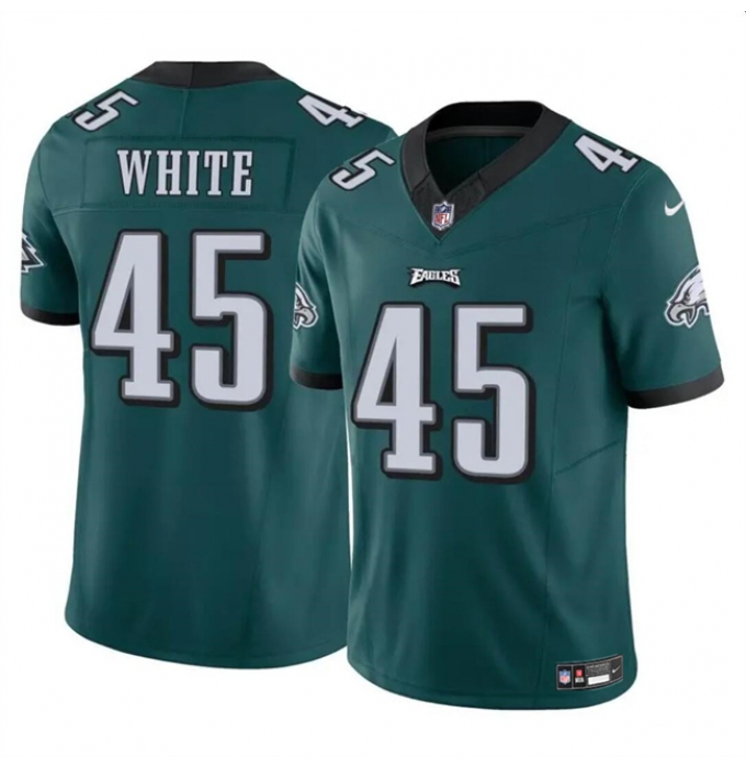 Men's Philadelphia Eagles #45 Devin White Green 2023 F.U.S.E Vapor Untouchable Limited Football Stitched Jersey