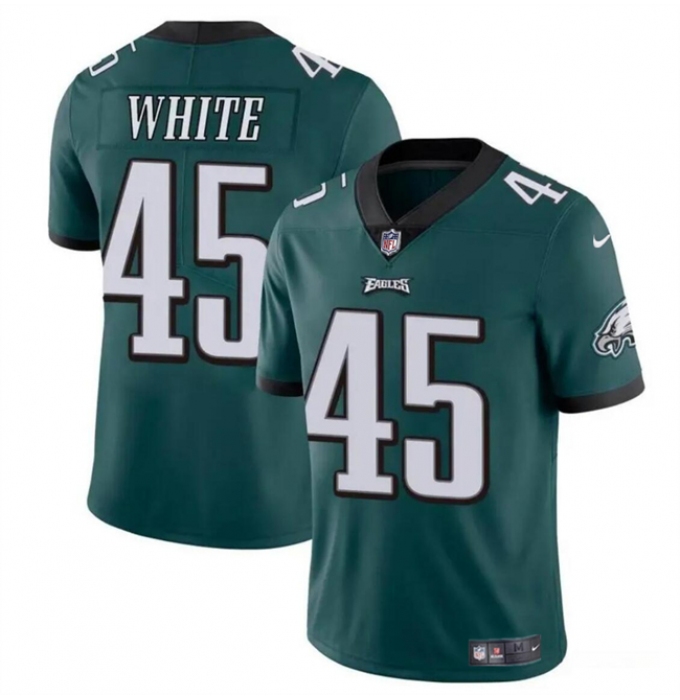 Men's Philadelphia Eagles #45 Devin White Green Vapor Untouchable Limited Football Stitched Jersey