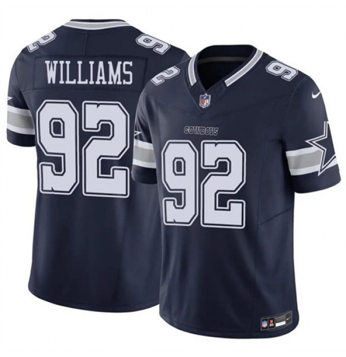 Men's Dallas Cowboys #92 Quinnen Williams Navy 2025 F.U.S.E Vapor Untouchable Limited Football Stitched Jersey