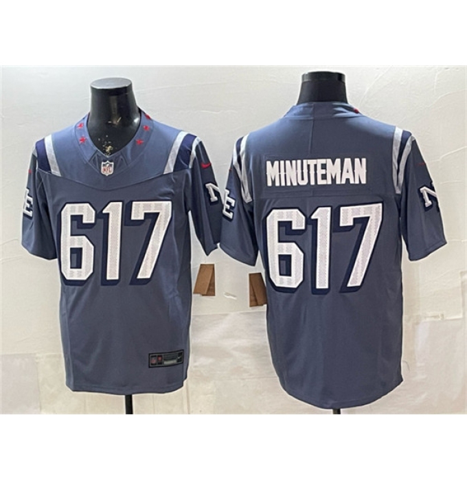 Men's New England Patriots #617 Minuteman 2025 F.U.S.E. “Rivalries” Vapor Limited Football Stitched Jersey