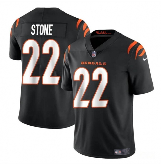 Men's Cincinnati Bengals #22 Geno Stone BLack Vapor Untouchable Limited Football Stitched Jersey