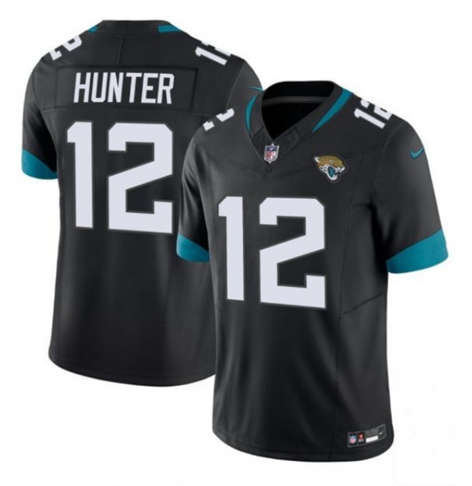 Men's Jacksonville Jaguars #12 Travis Hunter Black 2025 Draft F.U.S.E. Vapor Untouchable Limited Football Stitched Jersey