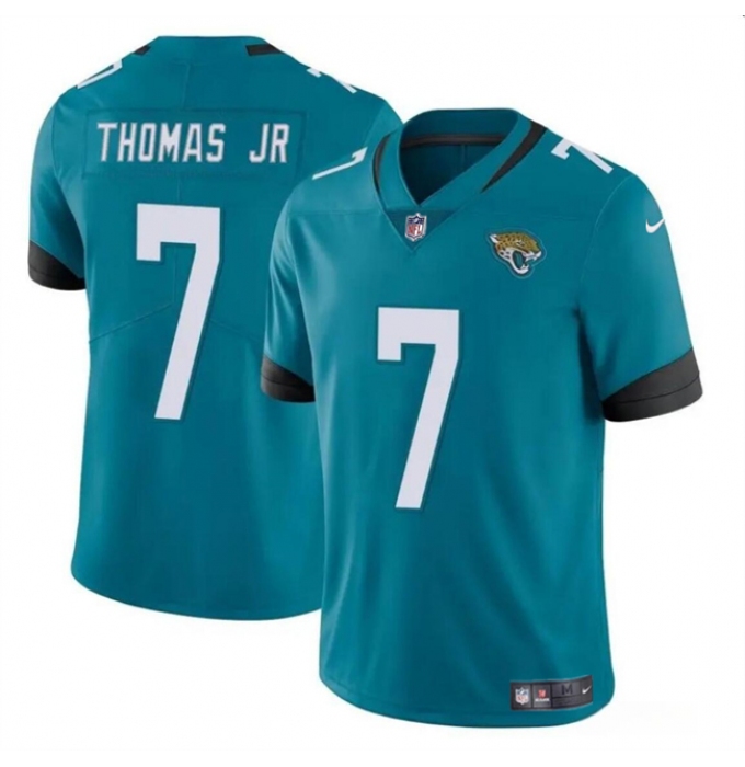 Men's Jacksonville Jaguars #7 Brian Thomas Jr Teal 2024 Draft Vapor Untouchable Limited Football Stitched Jersey